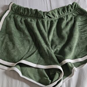 Like New Victoria's Secret Green Terry Cloth Shorts Women's Size Medium